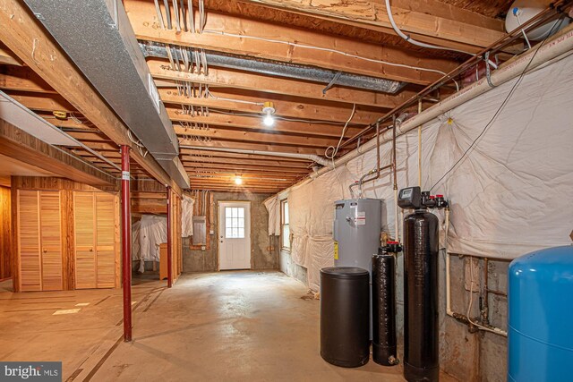 302 Parkside Rd, Linden, VA 22642 - basement with a water pressure tank, water heater, and a water softener system