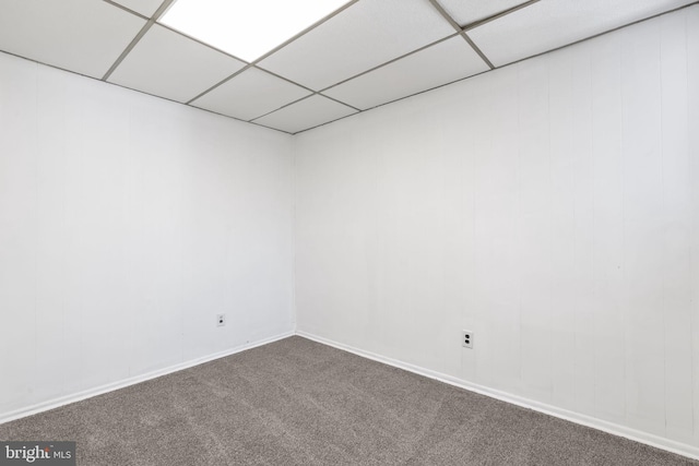 2225 S Hicks St, Philadelphia, PA 19145 - spare room with a drop ceiling and carpet floors