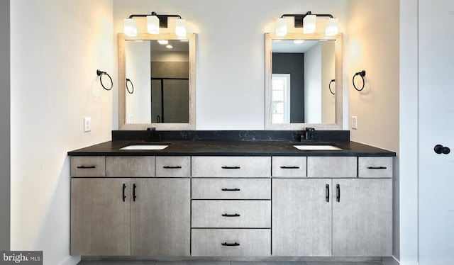 1999 N Fall Harvest Dr, Mechanicsburg, PA 17055 - full bathroom with tiled shower, double vanity, and a sink