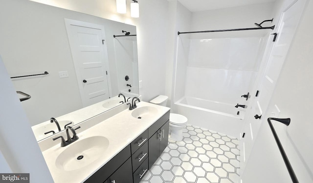1999 N Fall Harvest Dr, Mechanicsburg, PA 17055 - bathroom with washtub / shower combination, a sink, and toilet