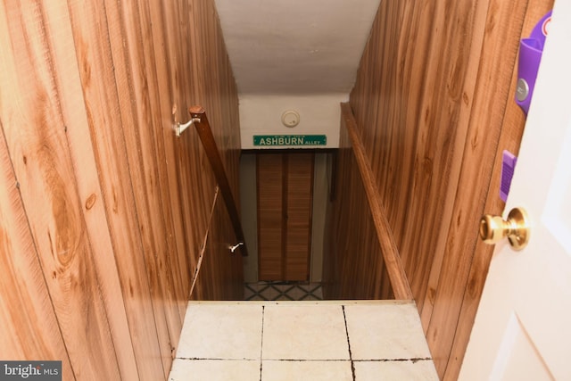 view of stairway