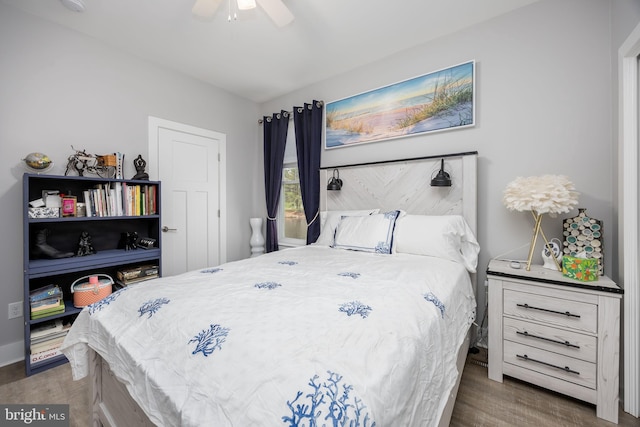13115 Muirfield Ln, Berlin, MD 21811 - bedroom featuring a ceiling fan and wood finished floors