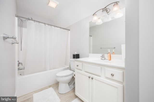 13115 Muirfield Ln, Berlin, MD 21811 - bathroom with shower / bath combo, tile patterned flooring, vanity, and toilet
