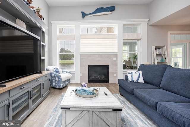 13115 Muirfield Ln, Berlin, MD 21811 - living area with light wood finished floors and a tiled fireplace