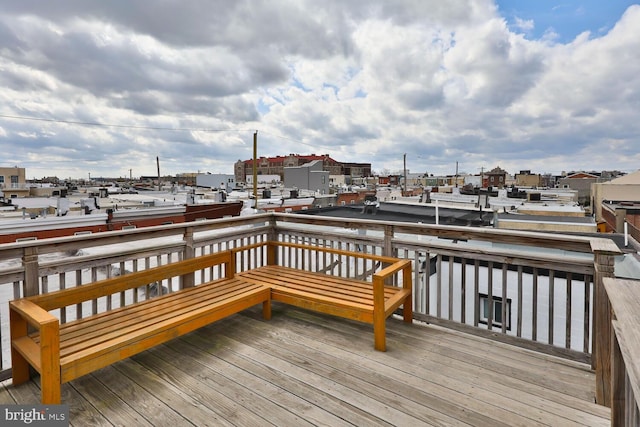 deck with a dock