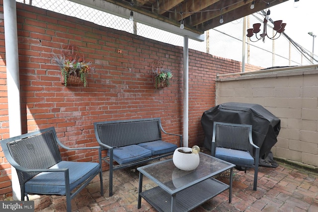 view of patio / terrace with grilling area