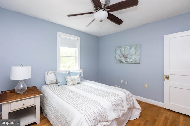 7012 Lancaster Rd, Baltimore, MD 21207 - bedroom with light wood-style flooring and ceiling fan