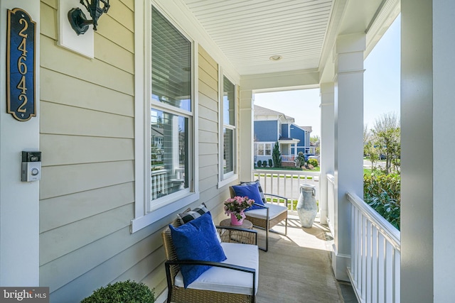 24642 Black Willow Dr, Aldie, VA 20105 - balcony featuring a porch