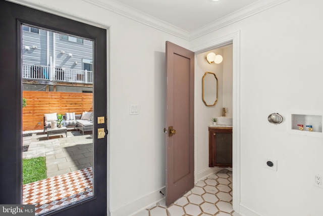 1129 E Berks St, Philadelphia, PA 19125 - interior space with baseboards and crown molding