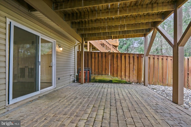view of patio / terrace featuring a fenced backyard