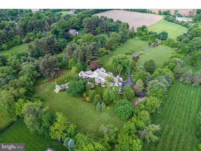 drone / aerial view featuring a rural view