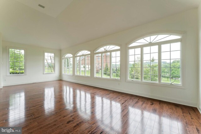 18102 Eaglesham Ct, Leesburg, VA 20175 - unfurnished sunroom featuring baseboards and wood finished floors