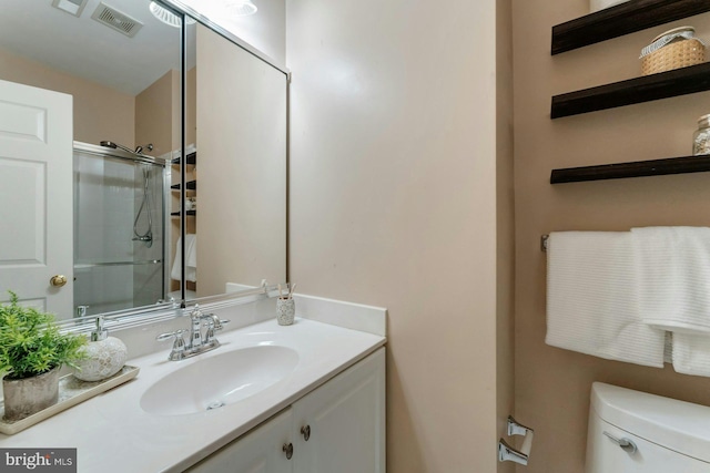 18102 Eaglesham Ct, Leesburg, VA 20175 - bathroom with a stall shower, toilet, and vanity