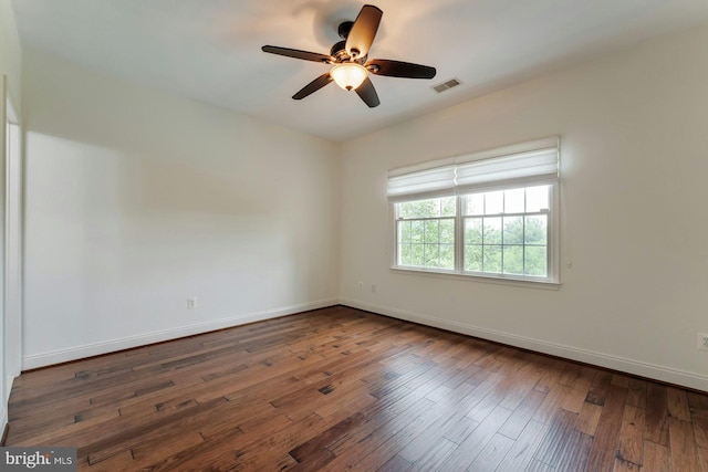 18102 Eaglesham Ct, Leesburg, VA 20175 - empty room with hardwood / wood-style floors, baseboards, and ceiling fan