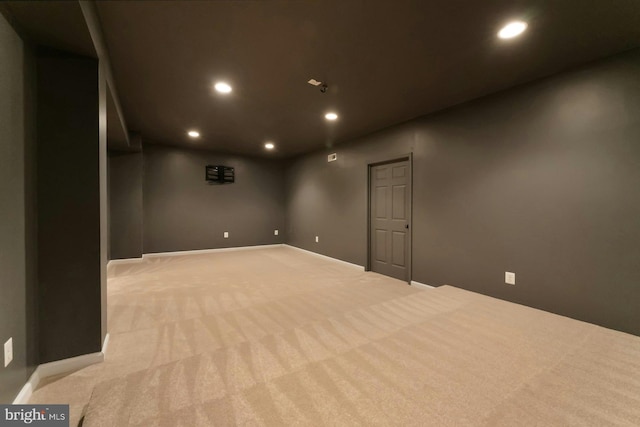 18102 Eaglesham Ct, Leesburg, VA 20175 - spare room with light colored carpet, recessed lighting, and baseboards