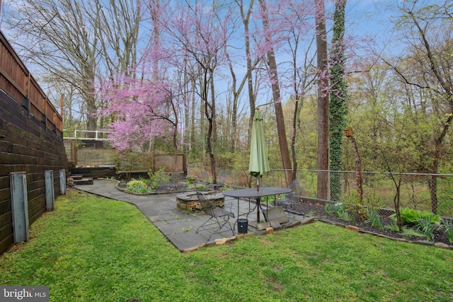 810 Macsherry Dr, Arnold, MD 21012 - view of yard featuring a patio and a fenced backyard