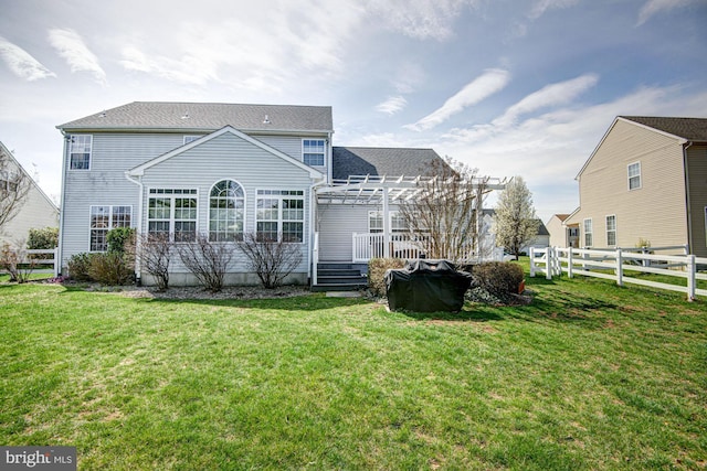 24 W Shakespeare Dr, Middletown, DE 19709 - back of house with a pergola and a wooden deck