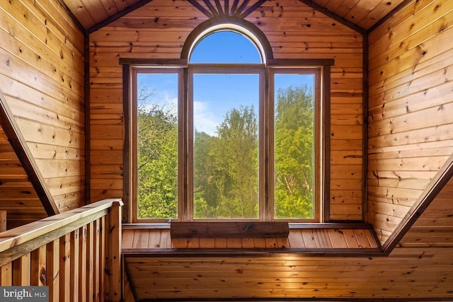 room details with wooden walls