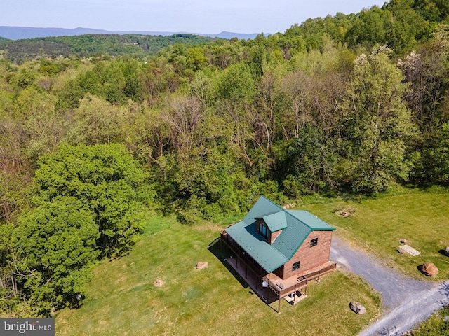 aerial view with a view of trees