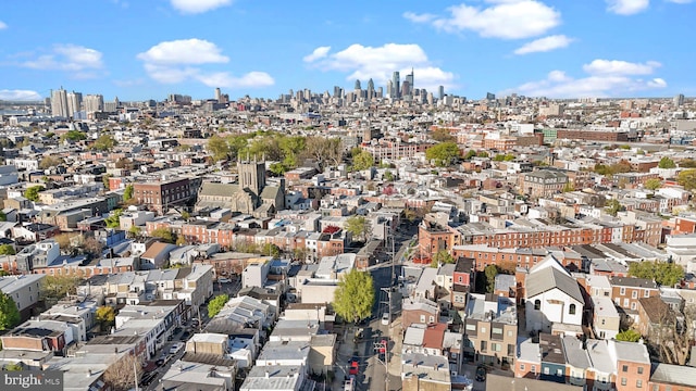 aerial view featuring a city view
