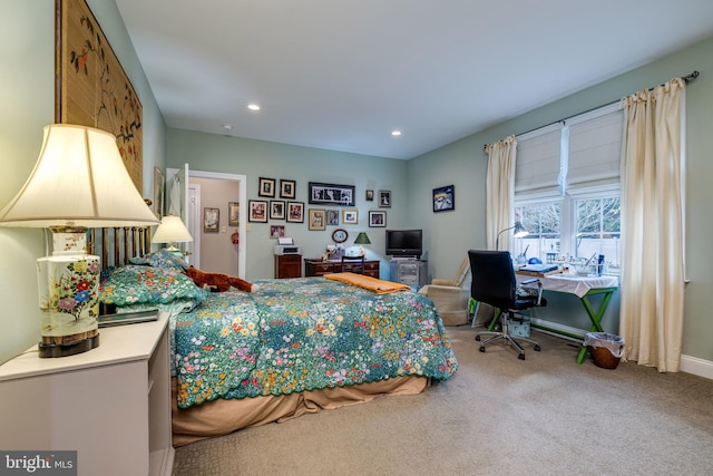 617 Redbud Ln, Woodstock, VA 22664 - bedroom with baseboards, recessed lighting, and carpet