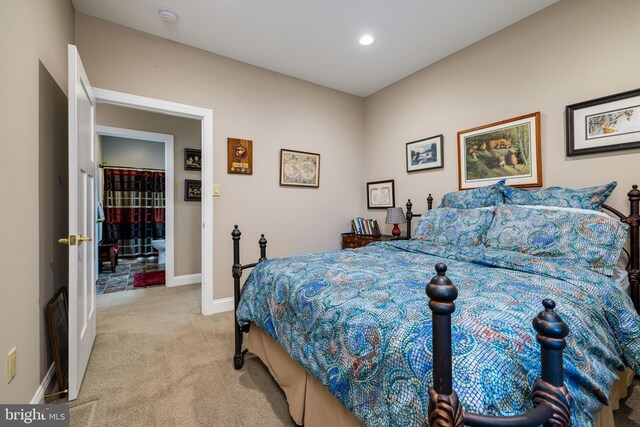 617 Redbud Ln, Woodstock, VA 22664 - bedroom featuring baseboards, light colored carpet, and recessed lighting