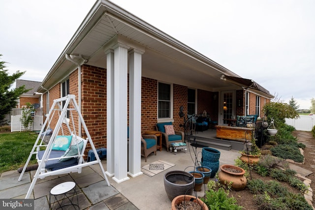 617 Redbud Ln, Woodstock, VA 22664 - view of patio / terrace featuring a porch and fence