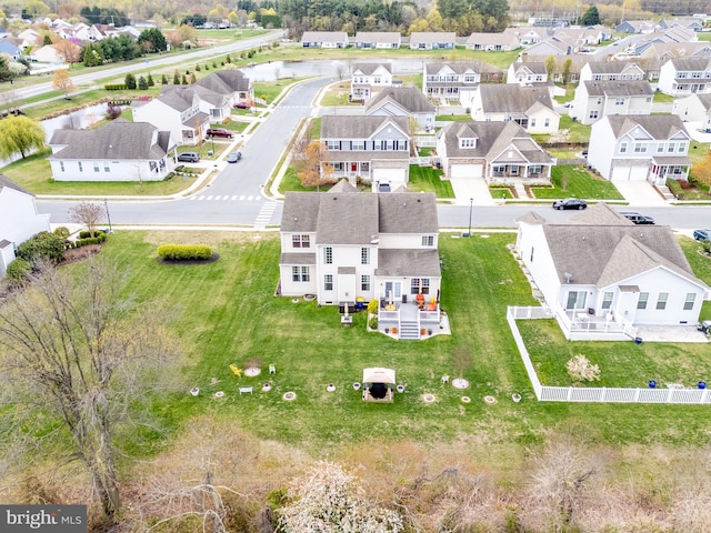 bird's eye view with a residential view
