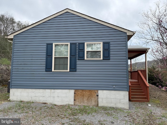 view of side of property
