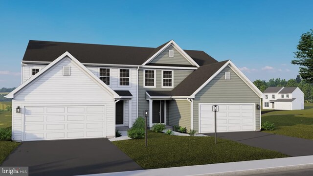 346 Acer Ave Lot 728B, State College, PA 16803 - traditional-style house with an attached garage, aphalt driveway, and a front lawn