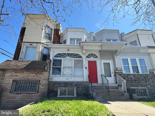 5259 N 5th St, Philadelphia, PA 19120 - view of front facade featuring entry steps and stone siding