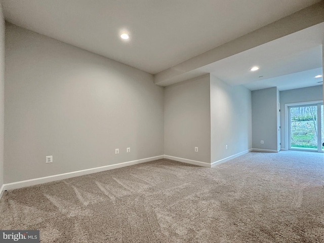 9871 La Plata Pkwy, La Plata, MD 20646 - carpeted spare room with baseboards and recessed lighting