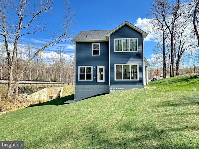 9871 La Plata Pkwy, La Plata, MD 20646 - rear view of property featuring a lawn and a shingled roof