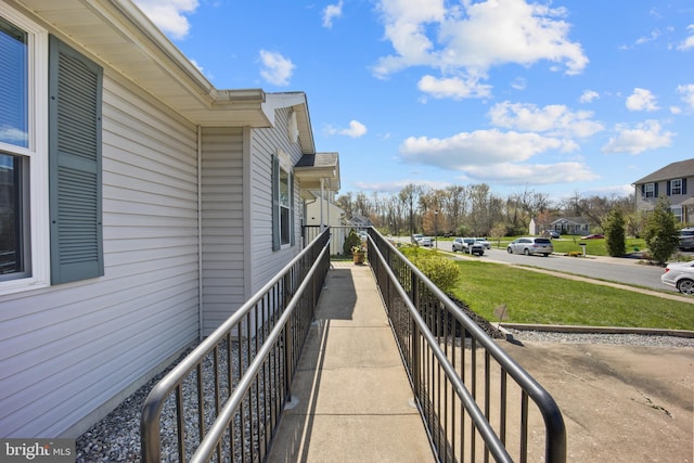 balcony featuring a residential view