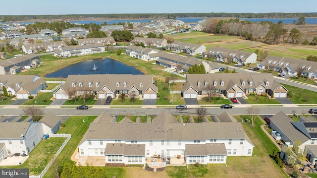 37959 Bayview Cir E, Selbyville, DE 19975 - aerial view with a water view and a residential view