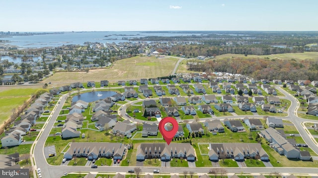 37959 Bayview Cir E, Selbyville, DE 19975 - aerial view featuring a residential view and a water view