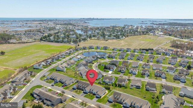 37959 Bayview Cir E, Selbyville, DE 19975 - aerial view with a water view and a residential view