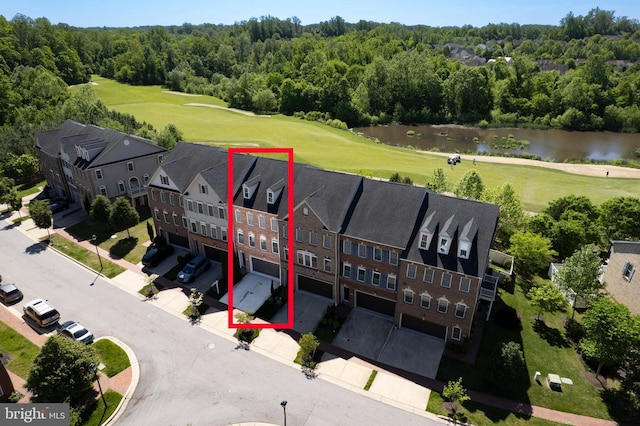 15343 Tewkesbury Pl, Upper Marlboro, MD 20774 - view of property location with a nearby body of water, property boundaries highlighted, a golf course, and a forest