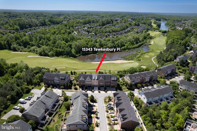 15343 Tewkesbury Pl, Upper Marlboro, MD 20774 - view of property location featuring a golf course, a large body of water, a heavily wooded area, and nearby suburban area