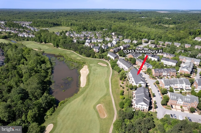 15343 Tewkesbury Pl, Upper Marlboro, MD 20774 - aerial view of property's location featuring a forest, nearby suburban area, and a golf club