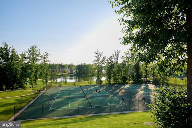 15343 Tewkesbury Pl, Upper Marlboro, MD 20774 - view of tennis court with a water view