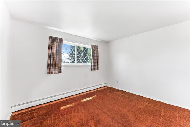 3205 Sharon Ln, Norristown, PA 19403 - spare room with dark colored carpet, baseboards, and baseboard heating