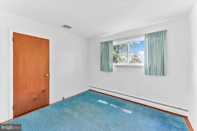 3205 Sharon Ln, Norristown, PA 19403 - empty room featuring baseboards, a baseboard heating unit, and visible vents