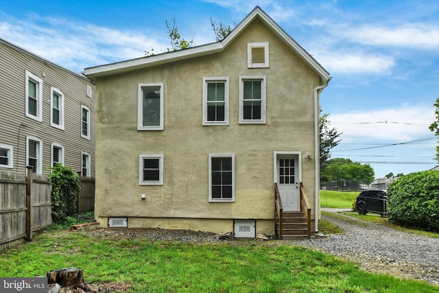 415 Schwartz Ave, Baltimore, MD 21212 - back of house with entry steps and stucco siding