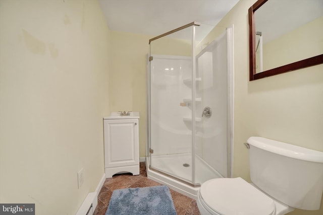 415 Schwartz Ave, Baltimore, MD 21212 - full bathroom with a shower stall, toilet, and baseboards