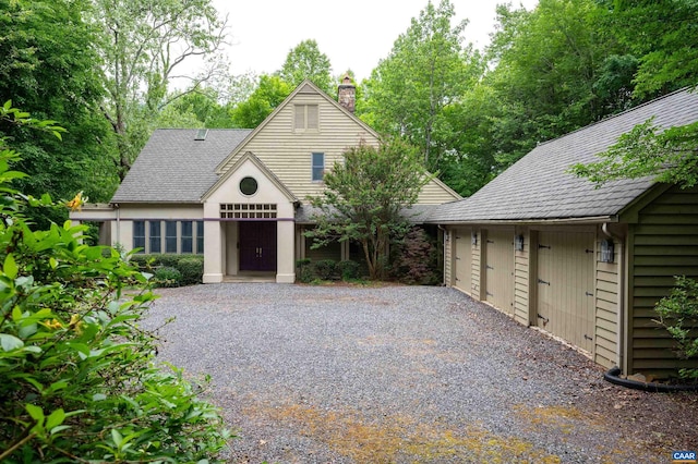 481 Stoney Creek E, Nellysford, VA 22958 - view of front of house featuring a chimney and an outbuilding
