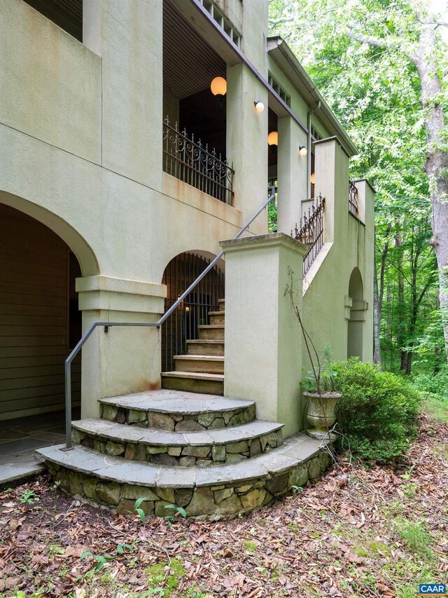 481 Stoney Creek E, Nellysford, VA 22958 - view of exterior entry with stucco siding