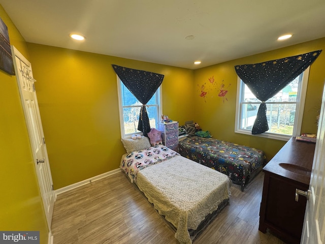 3207 Randall Rd, Suitland, MD 20746 - bedroom featuring baseboards, recessed lighting, and wood finished floors