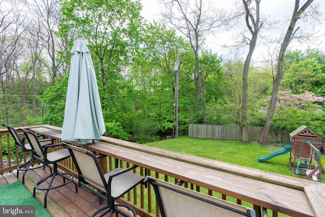 3305 Baker Ct, Altoona, PA 16602 - wooden deck featuring a playground