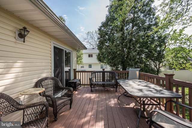 view of wooden deck